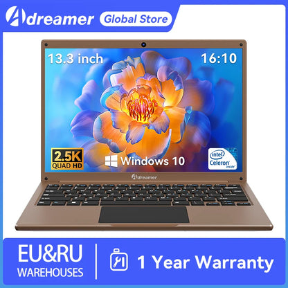 Adreamer Laptop de 13.3 Intel CPU 2.5K FHD IPS 8GB 1T SSD 2.5K FHD